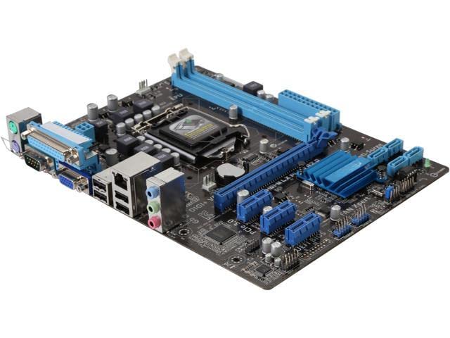 Angled view of Generic P8H61-M LX Motherboard