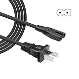 IBERLS [UL Listed] AC Adapter Cable 2 Prong Polarized AC Wall Power Cord, Compatible with Vizio/Sharp/Sanyo/Emerson LED TV Plug