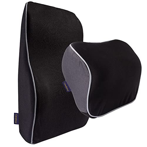 Image of Headrest and back care support - Black Pack of 2