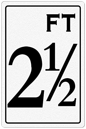 Warnschild Pro 2½ FT Pooltiefe Metall-Blechschild