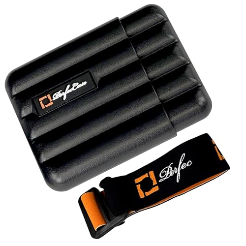 PerfecStrap Elastic Quick-Connect Strap, PerfecCase 5-Finger Cigar Humidifier Case Bundle