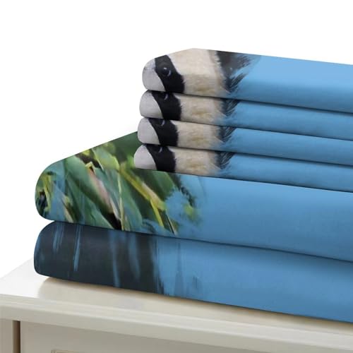 Housses de couettes panda chinois 3D parure lit simple 135x200 - 7