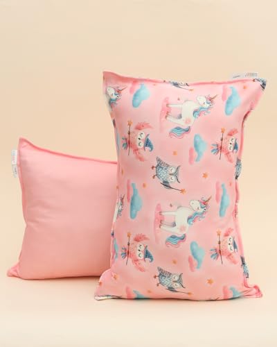 Image of ALVABABY Toddler Pillowcases Stretchy Soft Fit 13 inchx 18 inch or 12 inchx16 inch Kids Pillow Cover Envelope 2 Pack for Girl Boy Travel