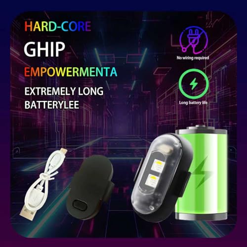 8PCS RGB Led Aircraft Strobe Lights For Cars, 8Colors High Brightness Wireless Led Strobe Light with Remote Control USB Waterproof Anti-Collision Warning Lights For Motorcycle Drone Aircraft Bike Boat by HHYUEYANG - Used condition - Image 4
