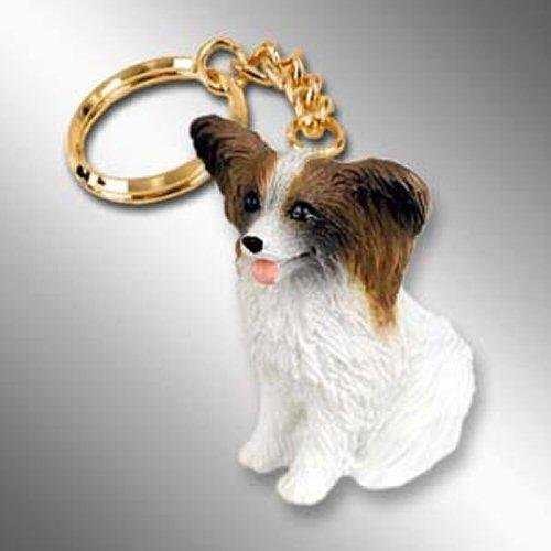 Papillon, Brown/White Tiny Ones Dog Keychains (2 1/2 in)