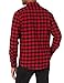 Amazon Essentials Men's Slim-Fit Long-Sleeve Plaid Flannel Shirt (Limited Edition Colors), Red Buffalo Plaid, Large