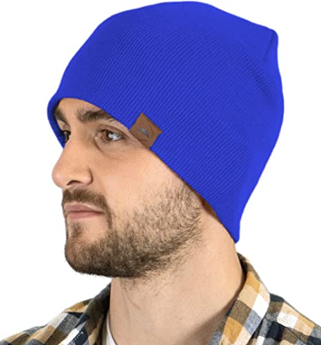 Knit Beanie Winter Hats For Men And Women - Toboggan Cap For Cold Weather - Warm, Soft & Stretchy Daily Ribbed Acrylic Stocking Hat - Lightweight & Stylish Ski, Skate & Snow Caps Royal Blue #TOP4
