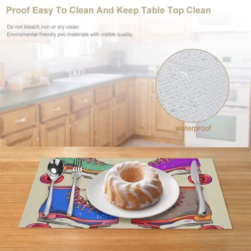 Sets de table rétro colorés PVC antidérapants pour protéger votre table - 5