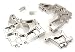 Integy RC Model C28841SILVER Billet Machined Front Bulkhead Set for Losi 1/5 Desert Buggy XL-E