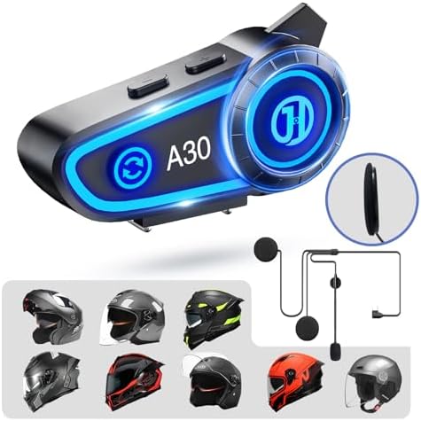JZAQ Motorcycle Helmet Speakers Helmet Bluetooth Headset Headphone Automatic Answer Music Control,120 Hours Playing time High Sound Quality System Ultra Thin Cycling/Skiing/Riding 1200 mAh Battery