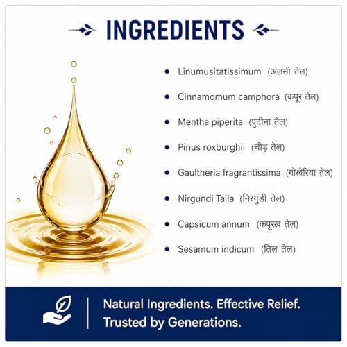 Image of Devkund Pain Relief Oil for Knee, Back and Joint Pain, 60 ml