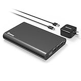 [Qualcomm Certified] Jackery Max 26000mAh Portable Charger Quick Charge 3.0 External Battery Pack with LCD Digital Display + Wall Charger (4.8A Max Total) for iPhone 8 iPhone X Nintendo Switch Macbook