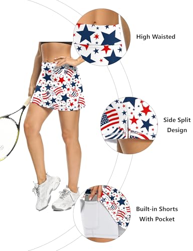Image of LouKeith Tennis Skirts for Women Golf Athletic Activewear Skorts Mini Summer Workout Running Shorts with Pockets