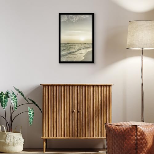 Americanflat 15x22 Picture Frame with Polished Plexiglass - Black Picture Frame - Wide Photo Frames Made of Engineered Wood for Vertical or Horizontal Wall Display - Epic Collection - Black