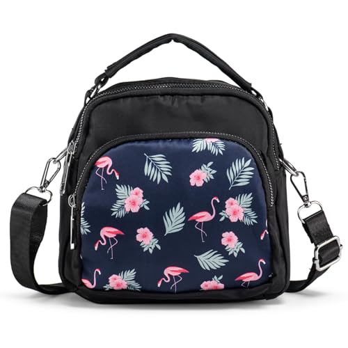 Petit sac à main femme de fleurs style sacoche en nylon pour voyage et soirée