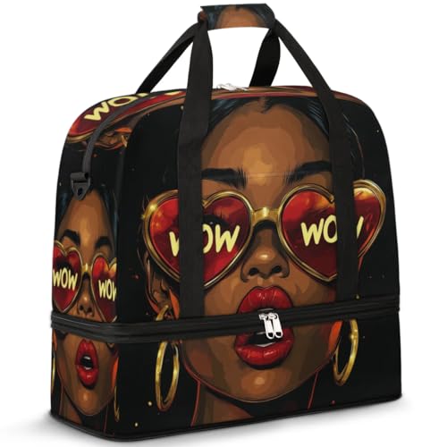 African Women Foldable Travel Duffel