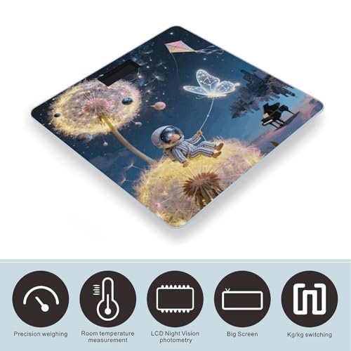 Báscula digital para baño con pantalla LCD y base antideslizante miniatura 3