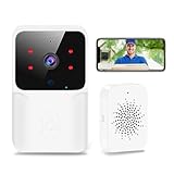 Générique Sonnette vidéo sans Fil avec caméra,1080P Surveillance de Vision Nocturne HD,Résistant aux intempéries,interphone à Domicile, Prise en Charge des appels vocaux bidirectionnels