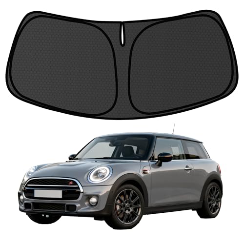 mini Cooper F55 Windshield Sun Shade for BMW mini Cooper F55 2015-2025 Blocks UV Rays Accessories 1:1 Custom Foldable Thickened Wear-Resistant Front Window Sunshade Visor Keeps Your Car Cooler