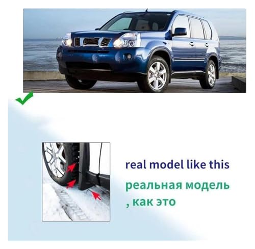 Guardabarros moldeados Nissan X-Trail T31 (2008-2013) para proteger la carrocería en carretera 4