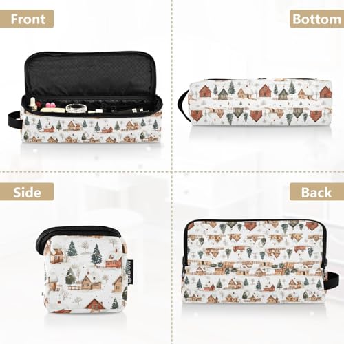 Bolsa de viaje para herramientas de cabello con diseño marble pintado en Navidad, resistente al calor, para planchas, rizadores y accesorios de cuidado capilar miniatura 5