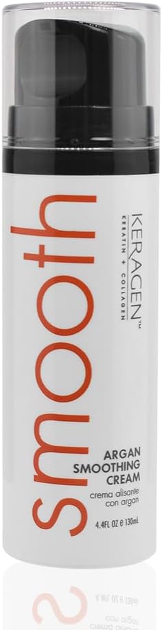 Sulfate free - Smoothing Argan Styling Cream with Keratin, Panthenol, Collagen, Vitamins, Argan & Jojoba Oil - 4.4 Oz