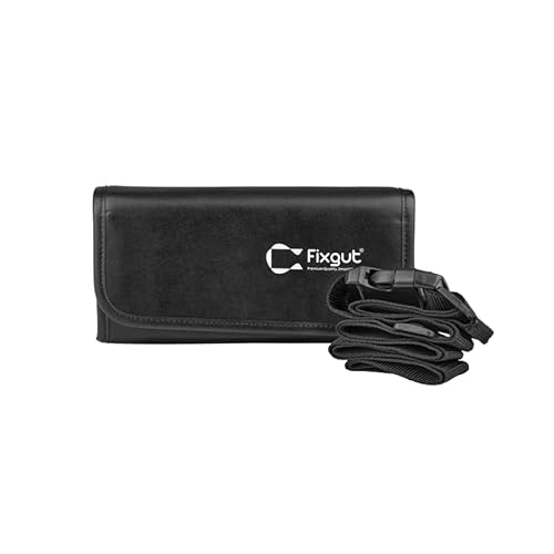 Fixgut® PU Leder Kellnerbörse mit Münzspender, Kellnertasche mit Euro-Münzsortierer und Tragegurt, ideal Geldbörse für Kiosk, Taxifahrer, Busfahrer, Kneipe, und Restaurant.