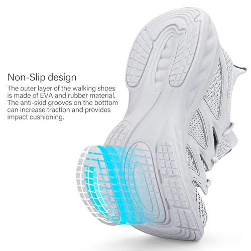 Image of Pujcs Women Shoes Lightweight Tennis Shoes Non Slip Gym Workout Shoes Breathable Mesh Walking Womens Sneakers