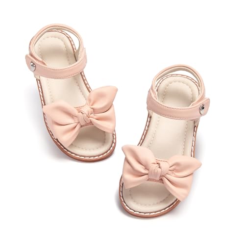 Image of ESTINE Toddler /Little Kid Girls Bow Open Toe Flat Evening Dress Sandals