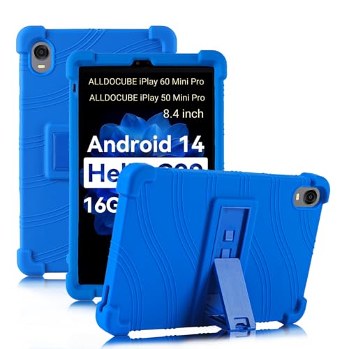 ATOOZ for ALLDOCUBE iPlay 60 Mini Pro Tablet Case 8.4 Inch 2025,Soft Silicone Kids Case for iPlay 50 Mini Pro NFE Tablet 8.4 inch 2024 with Stand (Blue)