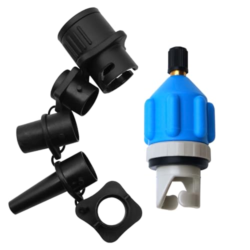 KOETSU 充気バルブアダプター 4点セット 漏れ防止設計/SUP・カヤック・インフレータブルボート対応/高気密性/ポンプ工具 自転車 浮輪 泳ぎ道具アクセサリー