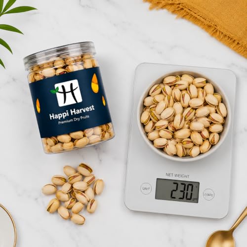 Image of Happi Harvest Premium California Roasted & Salted Pistachios 200g | Healthy Snacks, Dry Fruits, Pista | Tasty & Healthy | High in Protein & Dietary Fiber | Low Calorie Nuts