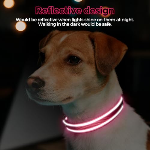 Collar reflectante de nailon para perro tamaño grande miniatura 5