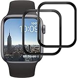 【Sin Burbujas y Antihuellas】Película protectora para Apple Watch Series 6 44mm, que utiliza tecnología de pulverización de plasma y adsorción automática, se puede instalar fácilmente, el recubrimiento oleofóbico puede defender su teléfono celular del aceite, agua, huellas dactilares y otra suciedad.