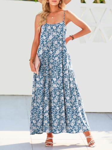 Image of ANRABESS Women Summer Casual Loose Sleeveless Sundress Spaghetti Strap Flowy Boho Linen Beach Vacation Maxi Long Dress