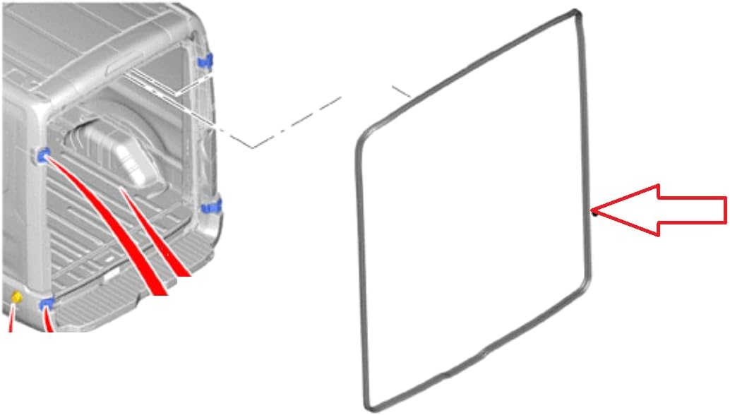 Rear Cargo Door Tailgate Seal Weatherstrip Compatible for 2013-2025 Transit Vans with All Body Styles