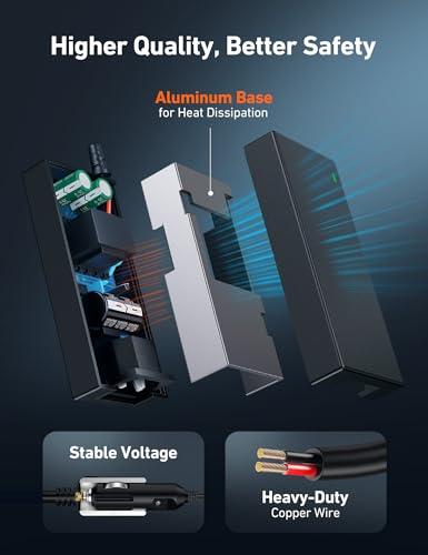 Image of AstroAI AC to DC Converter, 6A /72W /110V to 12V Converter, Car Cigarette Lighter Socket AC /DC Power Supply Adapter Transformer for Car Refrigerator, and Other Car Devices