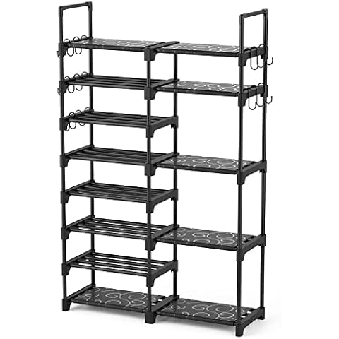 ROJASOP 8-Tier Metal Shoe Rack Cover
