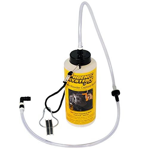 Phoenix Systems 7002-B One-Man Brake Bleeder Capture Bottle with...