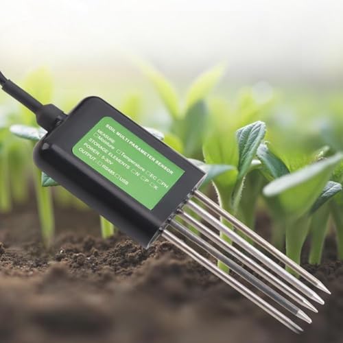 Capteur de sol 8 en 1 RS485 avec pH, humidité, salinité et NPK pour l'agriculture et l'agriculture