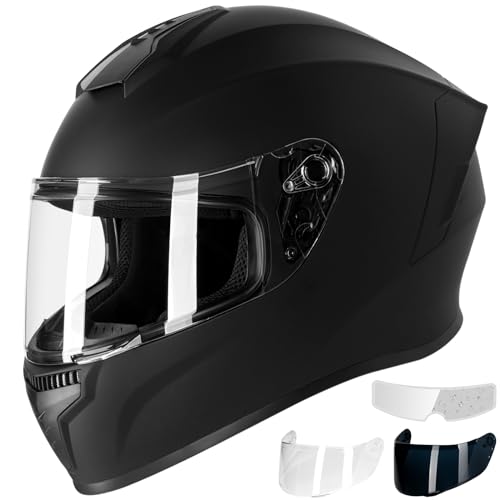 Favoto Full Face Motorcycle Helmet DOT Approved, Cascos para Motos Snowmobile Dirt Bike Helmet for...