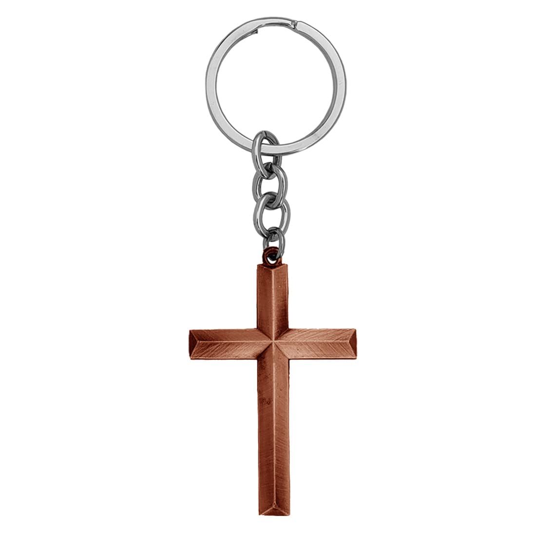 Lord Holy Jesus Christ Crucifix Cross Keyring Copper Zinc Metal Religious Keychain For Men And Women