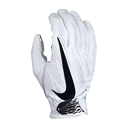 Nike Vapor Knit 2.0 Men's Football Receiver/Skill Gloves NFG01 (White/White/Black, Medium)