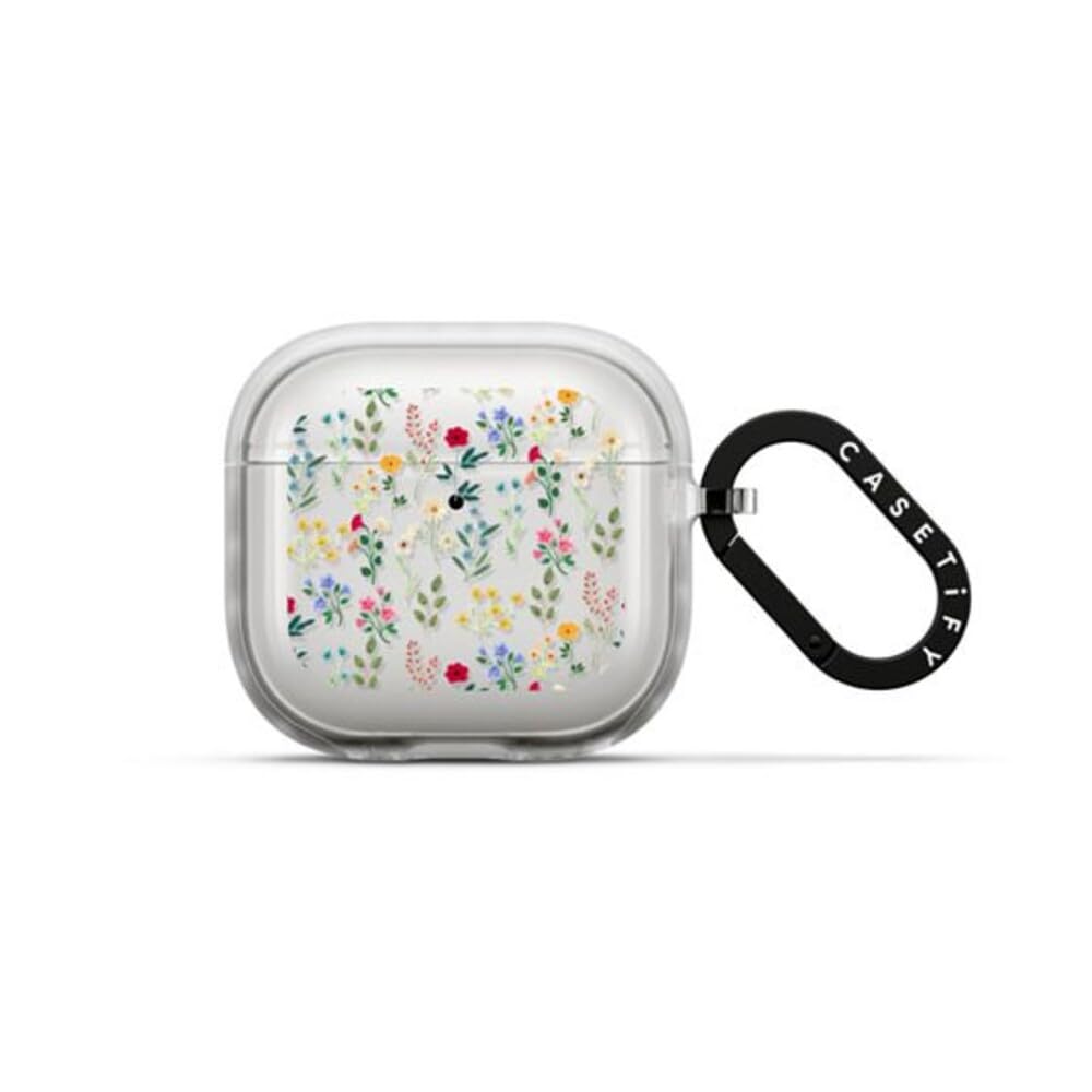 CASETiFY Impact Airpods (4th Gen) Case with Ring - Spring Botanicals - Frost