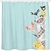 Produktbild Duschvorhang Sunlit-Design, Polyester Textil, Cartoon Katzen, 72*72 inches