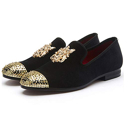 YIKO - Mocasines para Hombre, Color Negro, Talla 39.5 EU