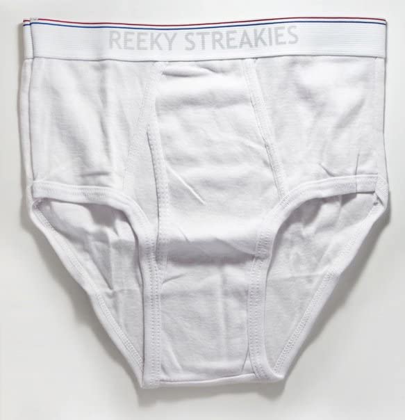 PRE-STAINED Tighty Whities - RIP N SNIFF included, Men's Briefs Underwear, Gag Gift Underwear > REEK INCLUDED4