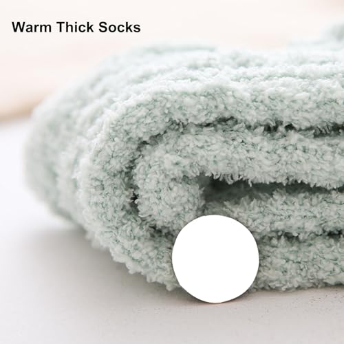 Image of Women's Fuzzy Socks 5 Pair Pack - Fluffy Cozy Warm Winter Slippers, Comfy Cabin Plush Sleep Home Soft Socks