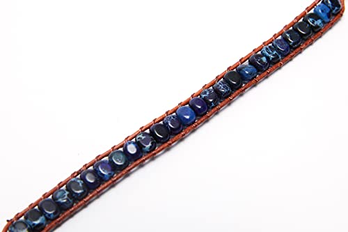 Image of 7 Chakra Bracelet Bohemian Handmade Leather Wrap Healing Protection Natural Stone Yoga Beaded Bracelets Boho Friendship Jewelry