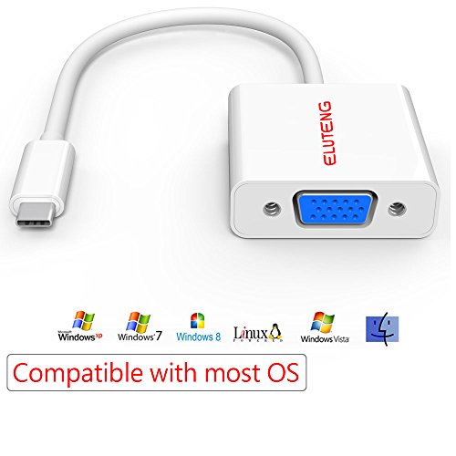 ELUTENG Adattatore USB Type C a VGA 1080P Full HD